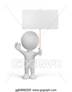 Drawing - 3d person with advertising . Clipart Drawing gg63892229 ...