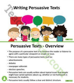 Writing Persuasive Texts PowerPoint | Persuasive Writing | Pinterest ...