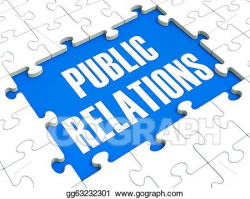 Stock Illustrations - Public relations puzzle shows publicity and ...