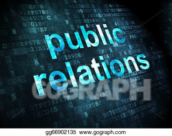 Clipart - Advertising concept: public relations on digital ...