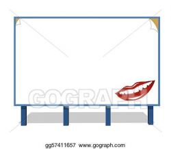 Vector Art - Advertisement hoarding. Clipart Drawing gg57411657 ...