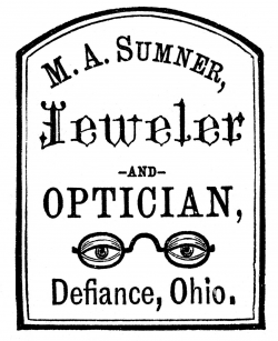 Antique Advertising Clip Art - Optician & Jeweler Label - The ...