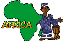 Africa Clip Art by Phillip Martin, African Drummer Map