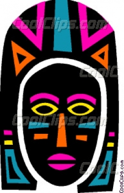African Mask Vector Clip art