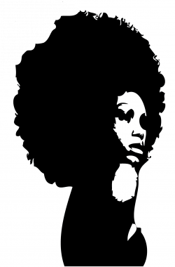 Silhouette Black African American Female Clip art - Afro ...