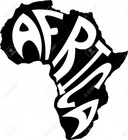 Africa clipart black and white - Pencil and in color africa clipart ...