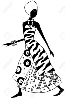 black and white african woman vector Stock Vector - 2644216 ...