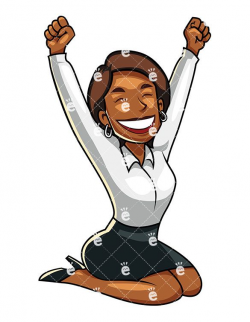 A Black Businesswoman Feeling Victorious - FriendlyStock.com | Black