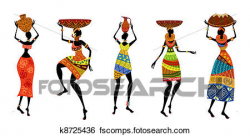 Projects Inspiration Africa Clipart Clip Art Of African Women In ...