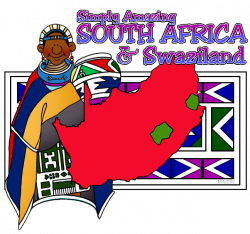 Africa Clip Art by Phillip Martin, South Africa and Swaziland Map