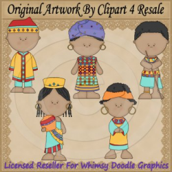 EXCLUSIVE African Culture Kids by Clipart 4 Resale - $2.00 : Whimsy ...