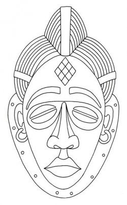 African Mask Drawings | This free clip art is designed to help you ...