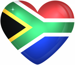 South Africa Large Heart Flag | Gallery Yopriceville - High-Quality ...