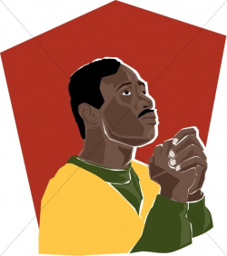 African American Praying Man | Prayer Clipart