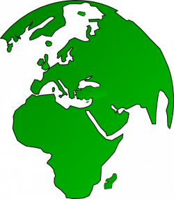 African Globe Map Green Clip Art at Clker.com - vector clip art ...