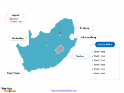 Free South Africa Editable Map - Free PowerPoint Templates