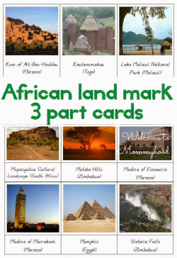 FREE PRINTABLES: African landmarks and African Flag Cards {Welcome ...