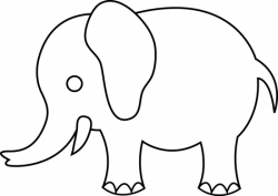elephant graphic | Cute Elephant Line Art - Free Clip Art ...