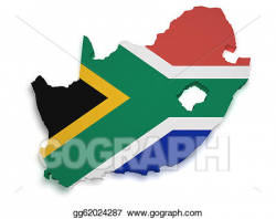 Drawing - South africa map 3d shape. Clipart Drawing gg62024287 ...