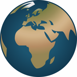 Clipart - Simple Globe facing Europe and Africa