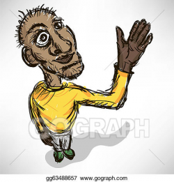 Vector Art - Sketch funny african-american males. EPS clipart ...