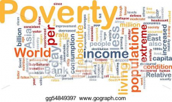 Clipart - Poverty word cloud. Stock Illustration gg54849397 - GoGraph