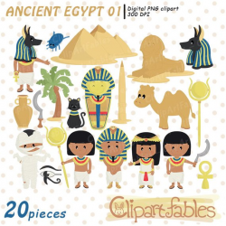 Ancient Egypt clip art kit Travel clipart Africa digital