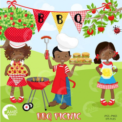 BBQ clipart, Picnic clipart, Backyard Barbecue Bbq party clipart ...