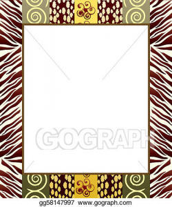 Vector Art - African style frame 2. Clipart Drawing gg58147997 - GoGraph