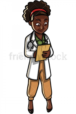 Black Female Doctor | Vector Illustrations | Female doctor ...
