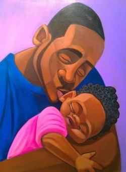 Black fathers Clip Art | African American Dad Holding a Newborn Baby ...