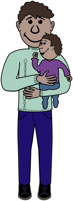 Clipart - African Father and Kid