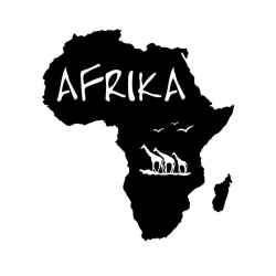 Africa continent giraffe graphics design SVG by vectordesign on Zibbet