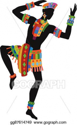 EPS Vector - Ethnic dance african man. Stock Clipart Illustration ...