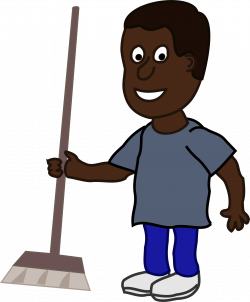 Clipart - African Man with Broom