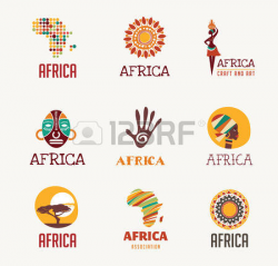 Africa clipart icon - Pencil and in color africa clipart icon