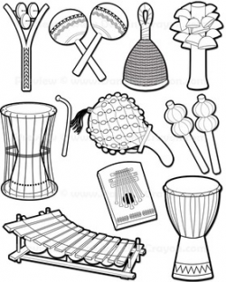 Musical Instruments: African Instruments Clip Art by Dancing Crayon ...