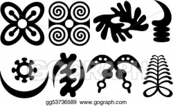 Vector Stock - A set of akan and adinkra west african symbols ...