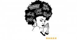 Yetta Quiller Afro Woman Praying Lord Queen Natural Afro Hair African  American Female Lady Vector Clipart Digital Circuit Vinyl Wall Decor Cutting
