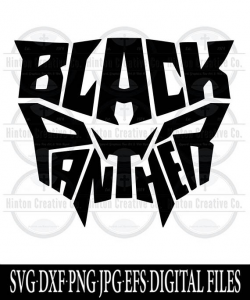 Black Panther Word Mark Cut File Print File SVG Circuit