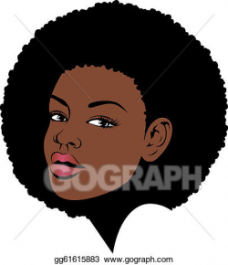 Afro Hair Clip Art - Royalty Free - GoGraph
