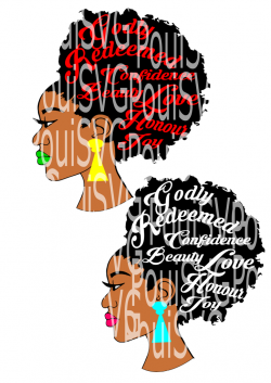 Afro svg,Afro lady svg,Silhouette Cameo cutting file, African ...
