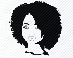 African American Woman SVG - Black Woman Afro Silhouette Clip Art afro SVG  Files For Cricut- Eps, Png, dxf ClipArt Afro american woman svg