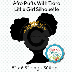 Little Girl Silhouette | African Girl Silhouette | Natural Hair Afro ...