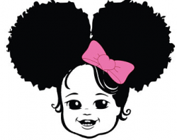 Afro puff hair svg | Etsy