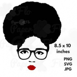 Free Woman Silhouette Clip Art | Black Female Afro Silhouette clip ...