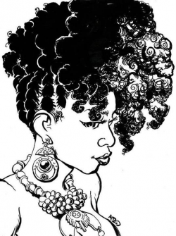 55 Amazing Black Hair Art Pictures and Paintings