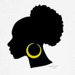 Free Woman Silhouette Clip Art | Black Female Afro Silhouette clip ...