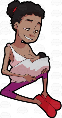 A Black Mom Breastfeeding Her Baby | Mom breastfeeding