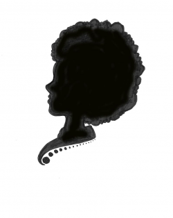 clipart of silhouttes of black women afro | Black and White ...